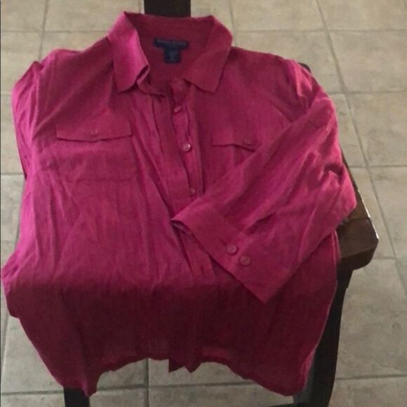 Karen Scott Tops - This magenta l/s extra large shirt Karen Scott